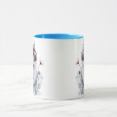 Mug peint avec un adorable chaton dans des fleurs (Centre)