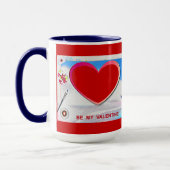Mug Peint Valentine Heart Ajouter Votre Photo (Gauche)