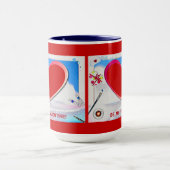 Mug Peint Valentine Heart Ajouter Votre Photo (Centre)