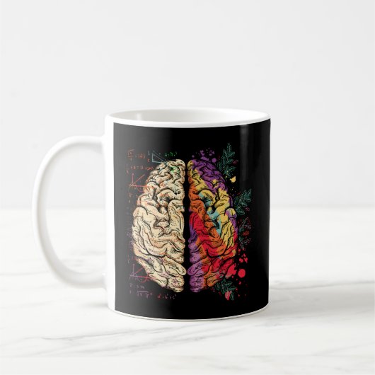 Mug Peintre Neuroscience Colorée Hu Cerveau (Gauche)