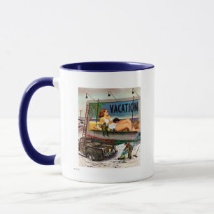 Mug Peintres de panneau-réclame en hiver par Stevan