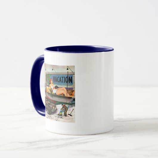 Mug Peintres en tableau en hiver par Stevan Dohanos (Devant gauche)