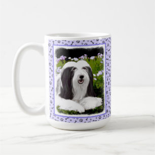 Mug Peinture à collie à poils - Joli art original de c