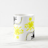 Mug Peinture à éclat noir et jaune (Centre)