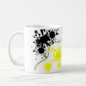 Mug Peinture à éclat noir et jaune (Gauche)