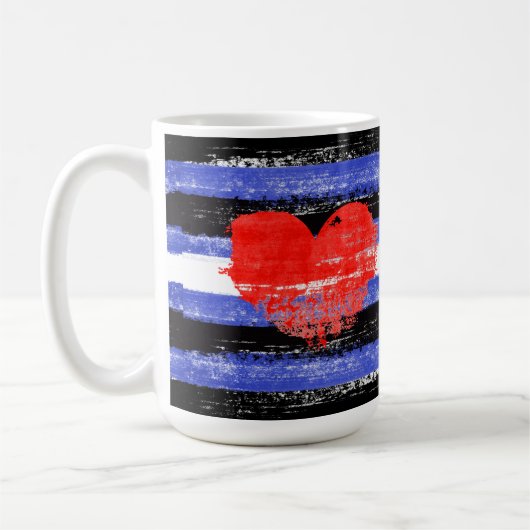 Mug Peinture à fioritures en cuir (Gauche)