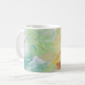 Mug Peinture à huile Turquoise dorée rouge moderne per (Devant gauche)
