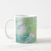Mug Peinture à huile Turquoise dorée rouge moderne per (Gauche)