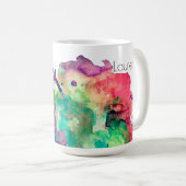 Mug Peinture à l'aquarelle couleur personnalisée 3 (Devant droit)