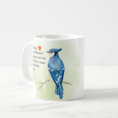 Mug peinture à l'aquarelle de jais bleu (Devant gauche)