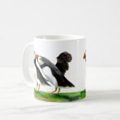 Mug Peinture à l'aquarelle d'Oiseau de Puffin (Devant gauche)