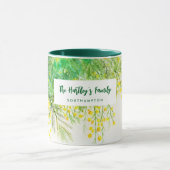 Mug Peinture à l'aquarelle jaune de Mimosa (Centre)