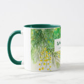 Mug Peinture à l'aquarelle jaune de Mimosa (Gauche)