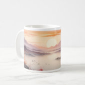 Mug Peinture à l'encre d'automne avec le soleil (Devant gauche)