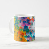 Mug Peinture à l'huile abstraite. Cadre de conception  (Devant gauche)