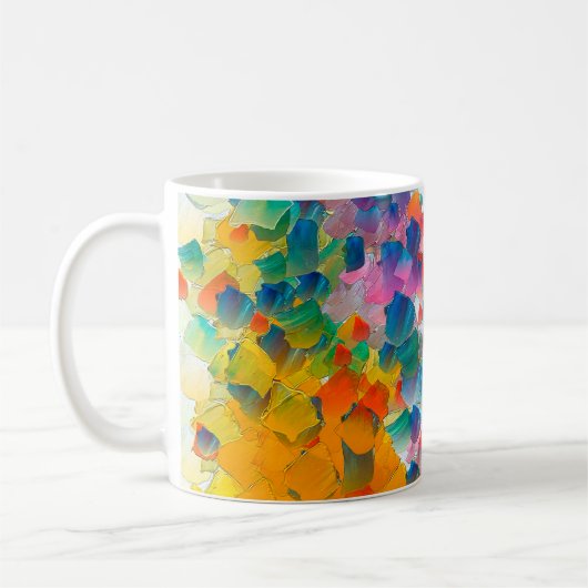 Mug Peinture à l'huile abstraite. Cadre de conception  (Gauche)