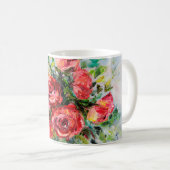 Mug Peinture à l'huile abstraite de beau bouquet frai (Devant droit)