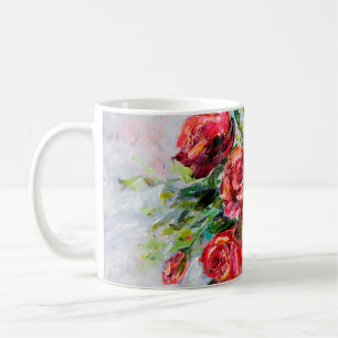 Mug Peinture à l'huile abstraite de beau bouquet frai
