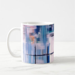 Mug Peinture à l'huile Abstraite sur toile, dessinée à
