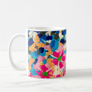 Mug Peinture à l'huile abstraite sur toile. Voie mult