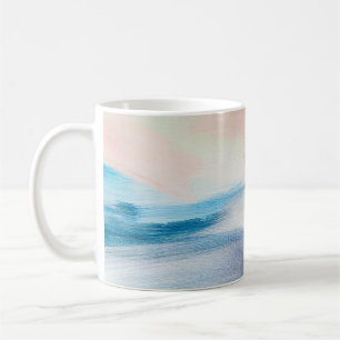 Mug Peinture à l'huile Abstraite, texture de toile.