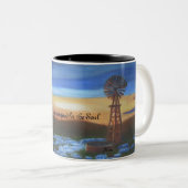 Mug - Peinture à l'huile - Coucher de soleil sont (Devant droit)