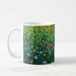 Mug peinture à l'huile de fleurs, belles fleurs de ch