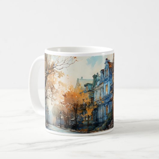Mug Peinture À L'Huile De La Zone De Logement (Devant gauche)