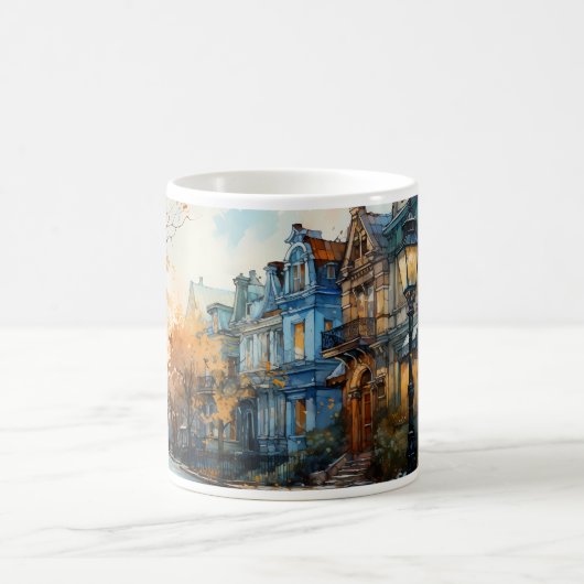 Mug Peinture À L'Huile De La Zone De Logement (Centre)