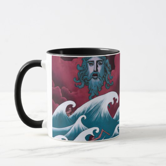 Mug Peinture à l'huile de Neptune Crimson (Gauche)