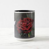 Mug Peinture à l'huile de rose rouge (Centre)