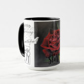 Mug Peinture à l'huile de rose rouge (Devant gauche)