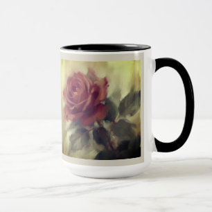 Mug "Peinture à l'huile de rose unique"