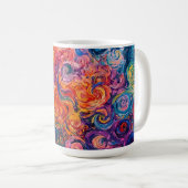 Mug Peinture à l'huile de tourbillons psychédélique (Devant droit)