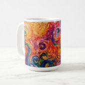 Mug Peinture à l'huile de tourbillons psychédélique (Devant gauche)