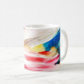Mug Peinture à l'huile dessinée à la main. arrière - p (Devant droit)
