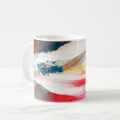 Mug Peinture à l'huile dessinée à la main. arrière - p (Devant gauche)