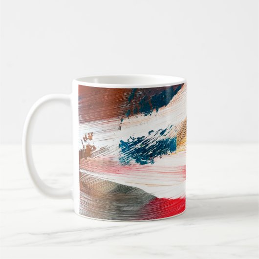 Mug Peinture à l'huile dessinée à la main. arrière - p (Gauche)