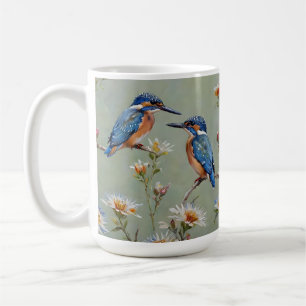 Mug Peinture à l'huile d'oiseaux et de fleurs de marti