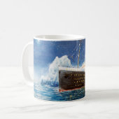 Mug  peinture à l'huile sur Titanic et iceberg dans l' (Devant gauche)