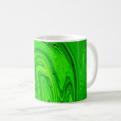 Mug Peinture à l'huile verte abstrait arrière - plan.  (Devant droit)