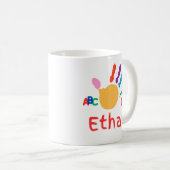 Mug Peinture à main ABC pour enfant personnalisée 123 (Devant droit)