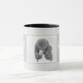 Mug Peinture à pantalon noir ordinaire de caniche - ar (Centre)