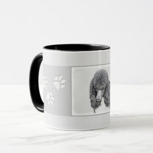 Mug Peinture à pantalon noir ordinaire de caniche - ar