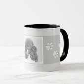 Mug Peinture à pantalon noir ordinaire de caniche - ar (Devant droit)