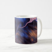 MUG PEINTURE ABSTRAITE BLEUE ET BLANCHE (Devant droit)
