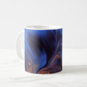 MUG PEINTURE ABSTRAITE BLEUE ET BLANCHE (Devant gauche)