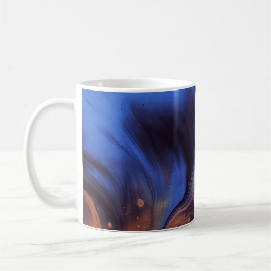MUG PEINTURE ABSTRAITE BLEUE ET BLANCHE (Gauche)