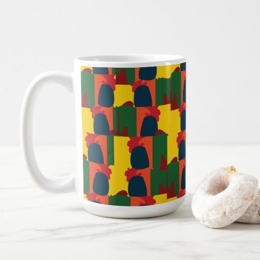 Mug Peinture Abstraite Colorée (Avec donut)