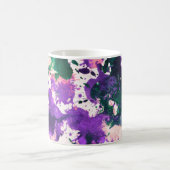 Mug Peinture Abstraite couleur vert et pourpre (Centre)